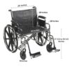 Bariatric Wheelchair McKesson Dual Axle Desk Length Arm Swing-Away Footrest Black Upholstery 24 Inch Seat Width Adult 450 lbs. Weight Capacity