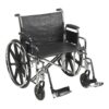 Bariatric Wheelchair McKesson Dual Axle Desk Length Arm Swing-Away Footrest Black Upholstery 24 Inch Seat Width Adult 450 lbs. Weight Capacity