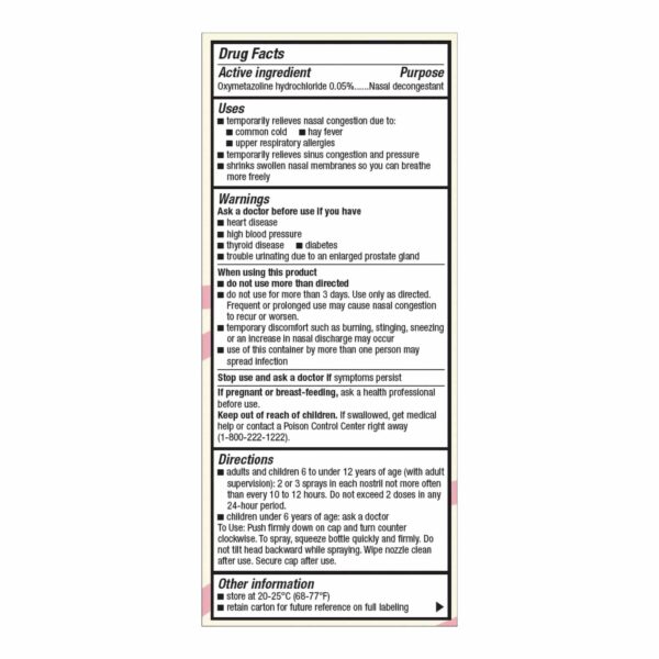 Sinus Relief Foster & Thrive™ 0.05% Strength Nasal Spray 1 oz. information